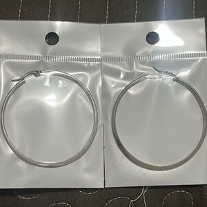 Elegant Silver Hoop Earrings